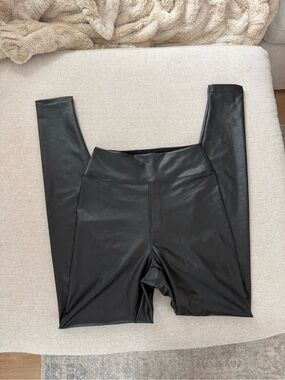 aerie Black Faux Leather Leggings
